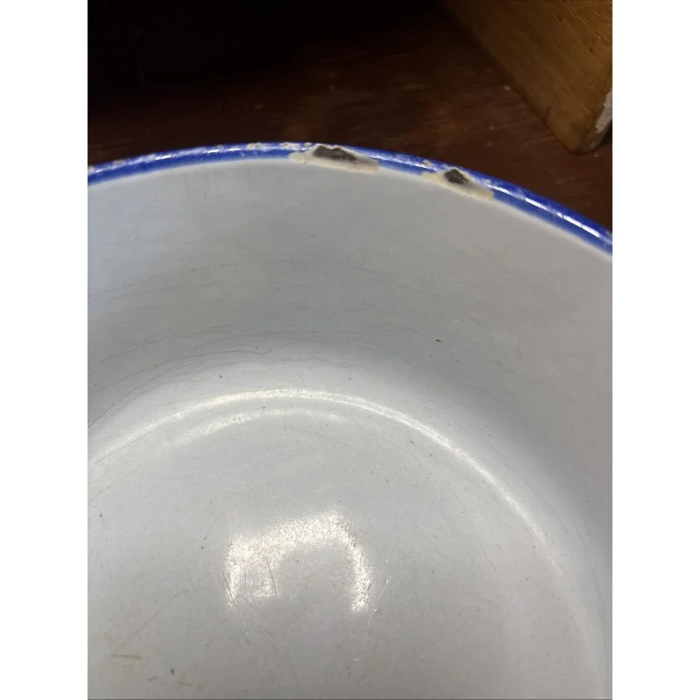 Husqvarna Sweden Cast Iron Enamelware BLUE BIRDS ~ 7.5